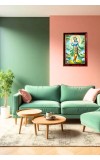 God Sri Krishna Photo Frame For Wall & Table | 7x9 Inch Golden Cherry Finish | Decorative God Sri Krishna Photo Frame For Home, Office & Pooja Room (F11457)