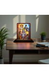 Car Desk/Table Top Lord Vishnu Shankar Bramha Wooden Photo Stand â€“ 3x4 Inches, Compact & Stylish Spiritual Display For Car, Home & Office (Pack Of 1) (F15142)