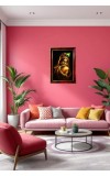 Lord Krishna Photo Frame For Wall & Table | 7x9 Inch Golden Cherry Finish | Decorative Lord Krishna Photo Frame For Home, Office & Pooja Room (F11792)