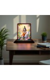 Car Desk/Table Top Lord Shiva Wooden Photo Stand 3x4 Inches, Compact & Stylish Spiritual Display For Car, Home & Office (Pack Of 1) (F14376)