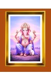 Golden Photo Frame - 10x14 Inches | Elegant Wooden Frame For Home, Office & Temple Decoration | Spiritual Wall & Table Decor and Gift Item