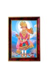 Lord Swami Narayan Photo Frame For Wall & Table | 7x9 Inch Golden Cherry Finish | Decorative Lord Swami Narayan Photo Frame For Home, Office & Pooja Room (F11462)