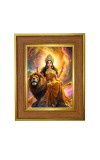 Divine Maa Durga Photo Frame 10x14 Inches-Brown Wooden Frame For Home, Office & Temple Decoration And Gifting (F6268)