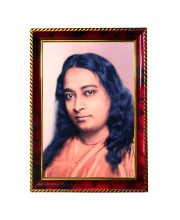 Paramahansa Yogananda Photo Frame For Wall & Table | 7x9 Inch Golden Cherry Finish | Decorative Paramahansa Yogananda Photo Frame For Home, Office & Pooja Room (F11638)