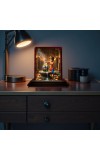 Car Desk/Table Top Lord Karthikeya With Shivalingam Wooden Photo Stand 3x4 Inches, Compact & Stylish Spiritual Display For Car, Home & Office (Pack Of 1) (F14335)