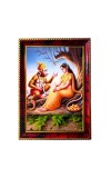Lord Hanuman And Goddess Sita Photo Frame For Wall & Table | 7x9 Inch Golden Cherry Finish | Decorative Lord Hanuman And Goddess Sita Photo Frame For Home, Office & Pooja Room (F11473)
