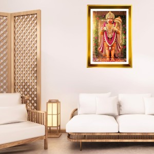 Lord Hanuman Golden Photo Frame - 16x20 Inches | Elegant Wooden Frame For Home, Office & Temple Decoration | Spiritual Wall & Table Decor And Gift Item (F9450) Lord Hanuman Golden Photo Frame - 16x20 Inches | Elegant Wooden Frame For Home, Office & Temple Decoration | Spiritual Wall & Table Decor And Gift Item (F9450)