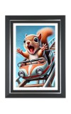 Squirrel Photo Wall & Table Frame | 18x22 Inch Black Designer | Perfect For Gifting & Home Decor (F9614)