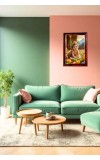 Little Shri Krishna Photo Frame For Wall & Table | 7x9 Inch Golden Cherry Finish | Decorative Little Shri Krishna Photo Frame For Home, Office & Pooja Room (F11326)