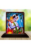 Car Desk/Table Top Lord Rama And Hanuman Wooden Photo Stand 3x4 Inches, Compact & Stylish Spiritual Display For Car, Home & Office (Pack Of 1) (F14136)