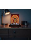 Car Desk/Table Top Goddess Maa Kali Wooden Photo Stand 3x4 Inches, Compact & Stylish Spiritual Display For Car, Home & Office (Pack Of 1) (F14175)