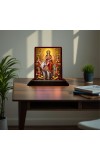 Car Desk/Table Top Durga Wooden Photo Stand 3x4 Inches, Compact & Stylish Spiritual Display For Car, Home & Office (Pack Of 1) (F15088)