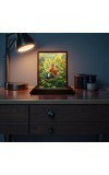 Car Desk/Table Top Lord Murugan Wooden Photo Stand 3x4 Inches, Compact & Stylish Spiritual Display For Car, Home & Office (Pack Of 1) (F14364)