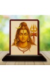 Car Desk/Table Top Lord Shiva Wooden Photo Stand â€“ 3x4 Inches, Compact & Stylish Spiritual Display For Car, Home & Office (Pack Of 1) (F15098)