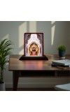 Car Desk/Table Top Lord Jagannath Wooden Photo Stand 3x4 Inches, Compact & Stylish Spiritual Display For Car, Home & Office (Pack Of 1) (F14595)