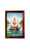 Goddess Laxmi Photo Frame For Wall & Table | 7x9 Inch Golden Cherry Finish | Decorative Goddess Laxmi Photo Frame For Home, Office & Pooja Room (F11329)