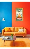 Lord Buddha Digital Golden Color Photo Frame | Hindu Religious Wall Decor | 10x17 Inches - Inspirational Wall Art For Office, Home Decor - Ideal Spiritual Gift (F10324)