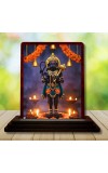 Car Desk/Table Top Lord Hanuman Wooden Photo Stand 3x4 Inches, Compact & Stylish Spiritual Display For Car, Home & Office (Pack Of 1) (F14139)
