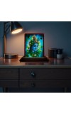 Car Desk/Table Top Lord Krishna Wooden Photo Stand 3x4 Inches, Compact & Stylish Spiritual Display For Car, Home & Office (Pack Of 1) (F14357)