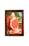 LoknathBaba Photo Frame For Wall & Table | 7x9 Inch Golden Cherry Finish | Decorative LoknathBaba Photo Frame For Home, Office & Pooja Room (F11636)