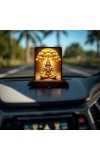 Car Desk/Table Top Lord Shiva Wooden Photo Stand 3x4 Inches, Compact & Stylish Spiritual Display For Car, Home & Office (Pack Of 1) (F14254)