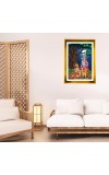 Lord Ram And Hanuman Golden Photo Frame - 10x14 Inches | Elegant Wooden Frame For Home, Office & Temple Decoration | Spiritual Wall & Table Decor and Gift Item