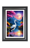 Swan Photo Wall & Table Frame | 18x22 Inch Black Designer | Perfect For Gifting & Home Decor (F9617)