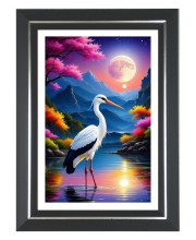 Swan Photo Wall & Table Frame | 18x22 Inch Black Designer | Perfect For Gifting & Home Decor (F9617)