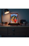 Car Desk/Table Top Lord Krishna Radha Wooden Photo Stand 3x4 Inches, Compact & Stylish Spiritual Display For Car, Home & Office (Pack Of 1) (F14179)