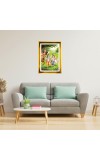 Lord Krishna And Balarama Golden Photo Frame - 18x22 Inches | Elegant Wooden Frame For Home, Office & Temple Decoration | Spiritual Wall & Table Decor And Gift Item (F9907)
