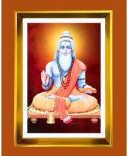Ved Vyasa Golden Photo Frame - 14x18 Inches | Elegant Wooden Frame For Home, Office & Temple Decoration | Spiritual Wall & Table Decor And Gift Item (F9677)