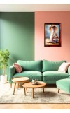 Naga Devi Photo Frame For Wall & Table | 7x9 Inch Golden Cherry Finish | Decorative Naga Devi Photo Frame For Home, Office & Pooja Room (F11564)