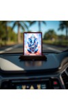 Car Desk/Table Top Lord Ganesha Wooden Photo Stand 3x4 Inches, Compact & Stylish Spiritual Display For Car, Home & Office (Pack Of 1) (F14491)