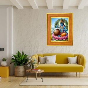Divine Krishna Photo Frame 12x16 Inches-Brown Wooden Frame For Home, Office & Temple Decoration And Gifting (F6491) Divine Krishna Photo Frame 12x16 Inches-Brown Wooden Frame For Home, Office & Temple Decoration And Gifting (F6491)