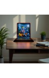 Car Desk/Table Top Lord Shiva And Shri Krishna Wooden Photo Stand 3x4 Inches, Compact & Stylish Spiritual Display For Car, Home & Office (Pack Of 1) (F14133)
