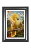 Yellow Cockatoo Photo Wall & Table Frame | 18x22 Inch Black Designer | Perfect For Gifting & Home Decor (F9620)