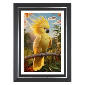 Yellow Cockatoo Photo Wall & Table Frame | 14x18 Inch Black Designer | Perfect For Gifting & Home Decor (F9620) Yellow Cockatoo Photo Wall & Table Frame | 14x18 Inch Black Designer | Perfect For Gifting & Home Decor (F9620)