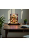 Car Desk/Table Top Lord Shiva Wooden Photo Stand â€“ 3x4 Inches, Compact & Stylish Spiritual Display For Car, Home & Office (Pack Of 1) (F15158)