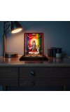 Car Desk/Table Top Lord Shiva Wooden Photo Stand 3x4 Inches, Compact & Stylish Spiritual Display For Car, Home & Office (Pack Of 1) (F14311)