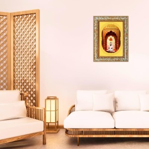 Sri Ramkrishna Spiritual Guru Digital Photo In Designer Frame, Size 16x20 Inch | Hindu Religious Picture For Home Temple, Office & Gift | Wall Art & Pooja Decor (F10415)