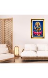 Mata Lakhsmi Golden Photo Frame - 16x20 Inches | Elegant Wooden Frame For Home, Office & Temple Decoration | Spiritual Wall & Table Decor And Gift Item (F9691)