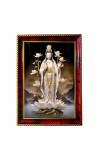 Kwan Yin Photo Frame For Wall & Table | 7x9 Inch Golden Cherry Finish | Decorative Kwan Yin Photo Frame For Home, Office & Pooja Room (F11851)