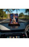 Car Desk/Table Top Arunachaleshwara Temple Wooden Photo Stand 3x4 Inches, Compact & Stylish Spiritual Display For Car, Home & Office (Pack Of 1) (F14336)