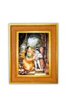 Yashoda And Baby Lord Krishna Photo Frame 12x16 Inches-Brown Wooden Frame For Home, Office & Temple Decoration And Gifting (F6475)