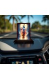 Car Desk/Table Top Lord Krishna Wooden Photo Stand 3x4 Inches, Compact & Stylish Spiritual Display For Car, Home & Office (Pack Of 1) (F14350)