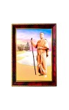 Swami Vivekananda Photo Frame For Wall & Table | 7x9 Inch Golden Cherry Finish | Decorative Swami Vivekananda Photo Frame For Home, Office & Pooja Room (F11575)