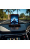 Car Desk/Table Top Lord Shiva Wooden Photo Stand 3x4 Inches, Compact & Stylish Spiritual Display For Car, Home & Office (Pack Of 1) (F14308)