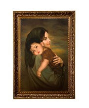 Mother & Child Big Photo Frame - 20x28 Inches For Home,Temple & Office Decoration (F11226)