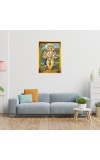 Lord Murugaan Golden Photo Frame - 10x14 Inches | Elegant Wooden Frame For Home, Office & Temple Decoration | Spiritual Wall & Table Decor and Gift Item