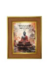 Gautam Buddha Photo Frame 12x16 Inches-Brown Wooden Frame For Home, Office & Temple Decoration And Gifting (F6337)
